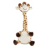 Idena 40362 - Plappertier Giraffe, ca. 32 cm, Plüschtier spricht alles in...