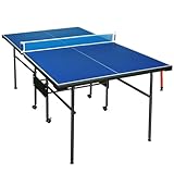 HLC Tischtennistisch, MDF-Platte, Stahlbeine, mit Tragetasche, 206 x 114,5...