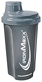 IronMaxx Eiweiß Shaker - Anthrazit Matt 700ml | Proteinshaker mit...