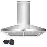 COMFEE' CHT 3.6B Dunstabzugshaube 60cm Umluft & Abluft, Wandhaube mit...