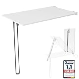 KDR Produktgestaltung Wandklapptisch Schreibtisch Tischplatte 80x50 cm in...