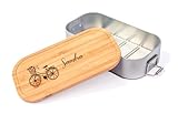 Farbwuselei Brotdose Fahrrad Blumen Hollandfahrrad Personalisierte für...