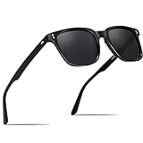 CARFIA Polarisierte Herren Sonnenbrille mit Rechteckig Acetatrahmen, 100%...