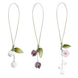 GlamRays 3 Stück Tulpenblume Handy Anhänger, Dekorative Amulette für...
