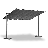 LECO-Standmarkise Waved – faltbares Sonnendach, Aluminium...