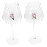 BESTYASH 2Stücke Crystal Glasbecher Trinkkelch für Cocktails Hochzeit und...