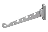 Metafranc Kleiderlüfter silber - 290 x 30 mm - 20 kg Tragkraft - Stabiles...