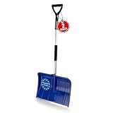 BigDean 2 Stück Schneeschaufel mit Teleskopgriff – Schneeschieber Made...