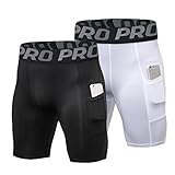 LNFINTDO Herren Kompressions Laufshorts mit Handytasche, Athletic Spandex...