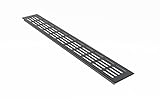 MS Beschläge Stegblech 80mm breit Aluminium Lüftungsgitter Anthrazit...