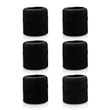 303 Athletics Power Sweatband - 6 Schwarze Baumwoll Schweissbänder für...