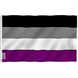 ANLEY Fly Breeze 3x5 Fuß Asexuelle Pride-Flagge - Lebendige Farbe und Fade...