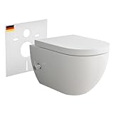 Alpenberger Hänge WC mit Bidet Funktion | Dusch WC Kloschüssel mit...