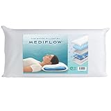 Mediflow Kühlendes Gel Memory Foam Wasserkissen - Verstellbares Kissen zur...