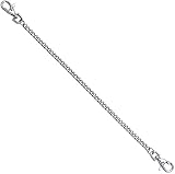 Herbertz Stabile Gliederkette mit 2 Karabinerhaken Messer, grau, M