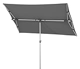Schneider Sonnenschirm Novara, anthrazit, 190 x 140 cm rechteckig, 758-15,...