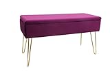 ECHTWERK Sitzbank “Scarlett“, Polsterbank mit Samtbezug,...