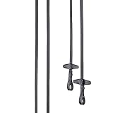 Sunride teilbare Lederzügel ohne Stege für Pferde, aus weichem Echtleder...