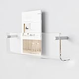 Zeitschriftenhalter, Wandmontage, Acryl, Zeitungsständer für Zuhause,...