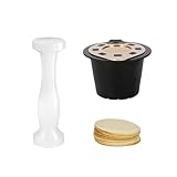 Uqezagpa Kaffeestampfer Espresso Tamper Kaffeepads Schale für...