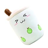 ERINGOGO Milchtee Kuschelkissen Grüner Augen Design Plüschstofftier...