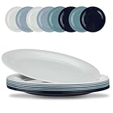BEWOS 8 Stück Teller, 9.3 inch Unzerbrechliches Speiseteller,...