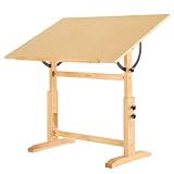 VISWIN 76 x 107 cm Extragroßer Zeichentisch aus Holz, Höhen- und...