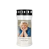 private grief Grablicht Trauerkerze mit persönlicher Beschriftung (mit...
