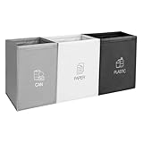 DMJJSD Wiederverwendbare Recycling-Mülleimer, 3 Packungen, Recyclingbeutel...