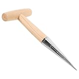 GLEAVI Bodenstanzer Gartengerät Edelstahl mit Holzgriff Pflanzwerkzeug...