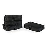 Amazon Essentials 4-teiliges Packwürfel-Reisezubehörset, Gepäckorganizer...