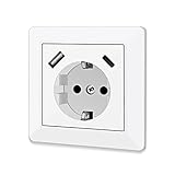 Steckdose mit USB Anschluss und Typ C (max. 5 V 3,4 A) Schuko Steckdose mit...