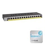 NETGEAR GS116PP Gigabit Ethernet Unmanaged Switch mit 16 Anschlüssen, 183...