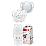 Bundle aus NUK Star Babyschnuller | BPA-freie Silikonschnuller | 0–6...