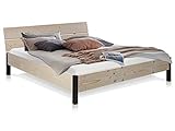 moebel-eins LUKY Bett Metallfuß, mit Kopfteil, Material Massivholz, Fichte...
