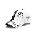 XibeiTrade Unisex Graffiti Baseball Cap Hiphop Schwarz Weiß Hut Mode für...
