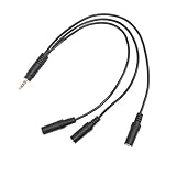KICHOUSE 1Stück Audio Splitter Kabel für Headset Stereo Adapter für...