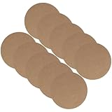 iplusmile 10 Stück Tonbastelplatten Rund Klein Holzrohplatte Stabile Ton...