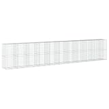 Gabione mit Deckel 1050x100x200 cm aus rostfreiem Eisendraht - Langlebig &...