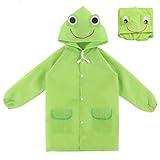 KSJEHW Kinder Regencape, Regenponcho Regenjacke mit Kapuze Wasserdicht...