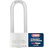 ABUS Vorhängeschloss Titalium 64TI/40HB63 mit hohem Bügel - Kellerschloss...