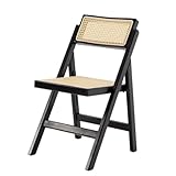 Ergonomischer Klappstuhl aus Rattan mit Rückenlehne, tragbarer...