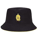 QOOEQPQY Unisex Fischerhut, modisch, wendbar, bestickt, doppelseitig, zum...