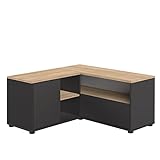 Temahome Angle TV-Schrank Ecke 90, 90 x 90 x 45 cm, Spanplatte, Schwarz und...