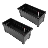 YNAADYH Balkonkasten Blumenkasten,2 Stück Rechteckige Pflanzkästen,75 *...