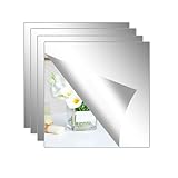 Hode 4 Stück Klebespiegel Selbstklebend, Spiegel zum Aufkleben Kleben...