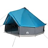 vidaXL Tipi Familienzelt 6 Personen, Campingzelt mit E-Anschluss, Tipizelt...