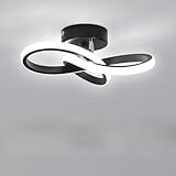 Comely LED Deckenleuchte Schwarz 25x25cm 22W Dimmbar Deckenlampe Modern...