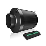 MARS HYDRO 6 Zoll Aktivkohlefilter 150mm, Inline-Luftfilter...