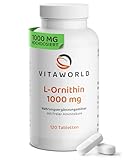 L-Ornithin Tabletten – L Ornithin hochdosiert 1000mg pro Tag (120 vegane...